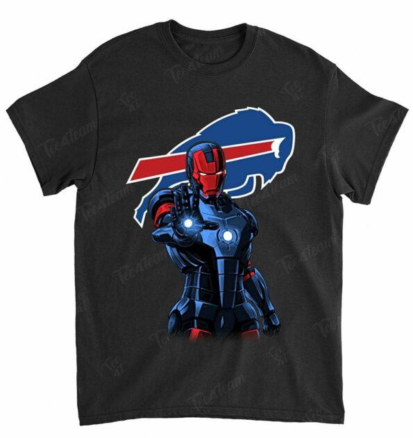 BUFFALO-BILLS-019-Ironman-Flag-Dc-Marvel-Jersey-Superhero-Avenger-T-SHIRT-2023