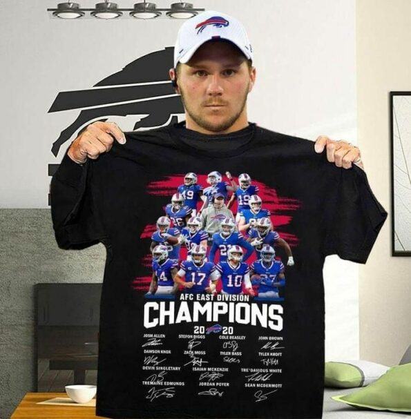 BUFFALO-BILLS-Afc-east-division-champions-signatures-for-fans-T-SHIRT-FOR-FAN-2023