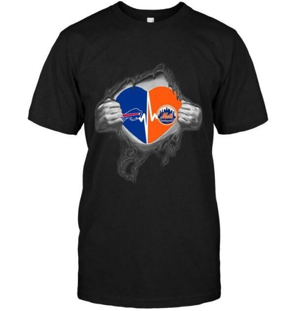 BUFFALO-BILLS-New-York-Rangers-Heartbea-T-SHIRT-2023