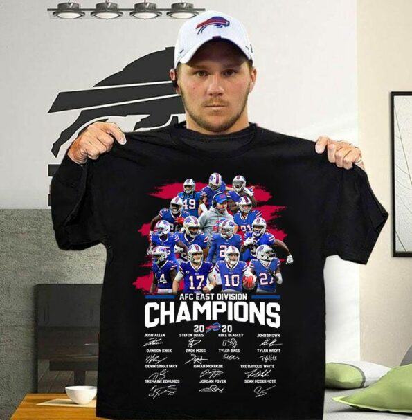 BUFFALO-BILLS-afc-east-division-champions-2020-players-signed-for-fan-T-SHIRT-FOR-FAN-2023