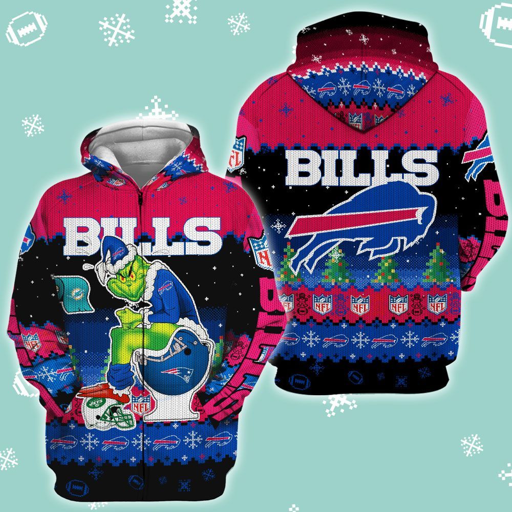 Buffalo-Bills-Christmas-Grinch-In-Toilet-Uglyzip-3D-T-Shirt-Hoodie