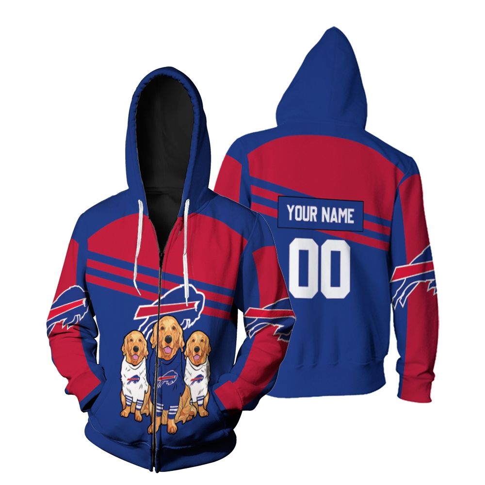 Buffalo-Bills-Golden-Retriever-2020-AFC-East-Champions-For-Fans-Personalized-Zip-Hoodie
