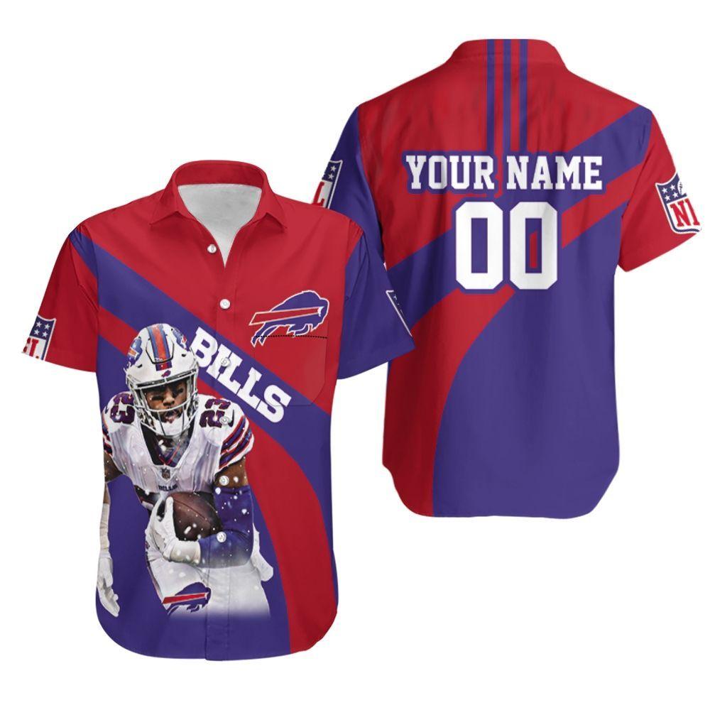 Buffalo-Bills-Number-23-Aaron-Williams-With-Sign-Hawaiian-Shirt