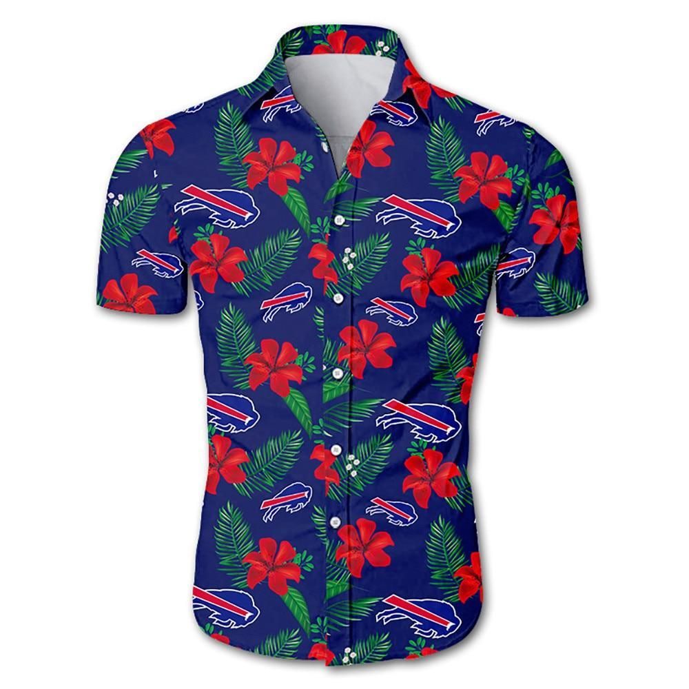 Buffalo-bills-tropical-flower-Hawaiian-Shirt-White-Men-Women-Beach-Wear-Short-Sleeve-Hawaii-Shirt