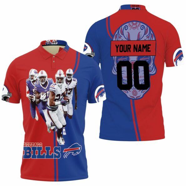 Buffalo-Bills-2020-AFC-East-Division-Champions-Poco-Loco-Skull-Personalized-Polo-shirt