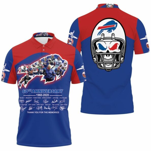 Buffalo-Bills-2021-Afc-East-Division-Champs-60Th-Anniversary-Legend-With-Sign-3D-Polo-Shirt-Jersey-1