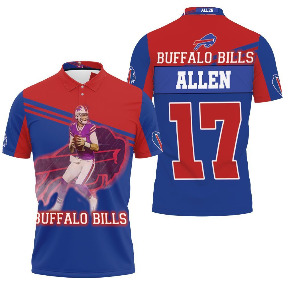 Buffalo-Bills-Afc-East-Division-Champions-Josh-Allen-17-Art-3D-Polo-Shirt-Jersey-1