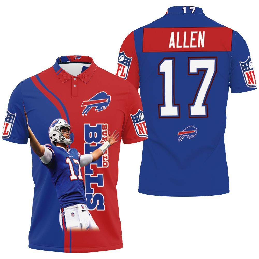 Buffalo-Bills-Number-17-Josh-Allen-Polo-Shirt