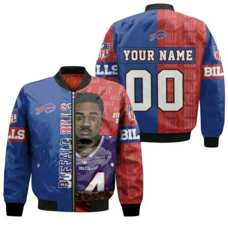 14 Stefon Diggs Buffalo Bills nfl Great Player Nfl Personalized Bomber Jacket for fan 