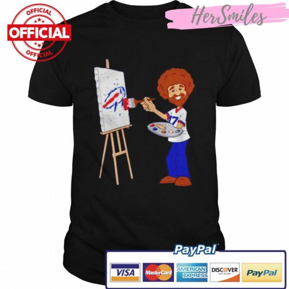 Bob-Ross-Happy-Little-Touchdowns-Buffalo-Bills-T-Shirt