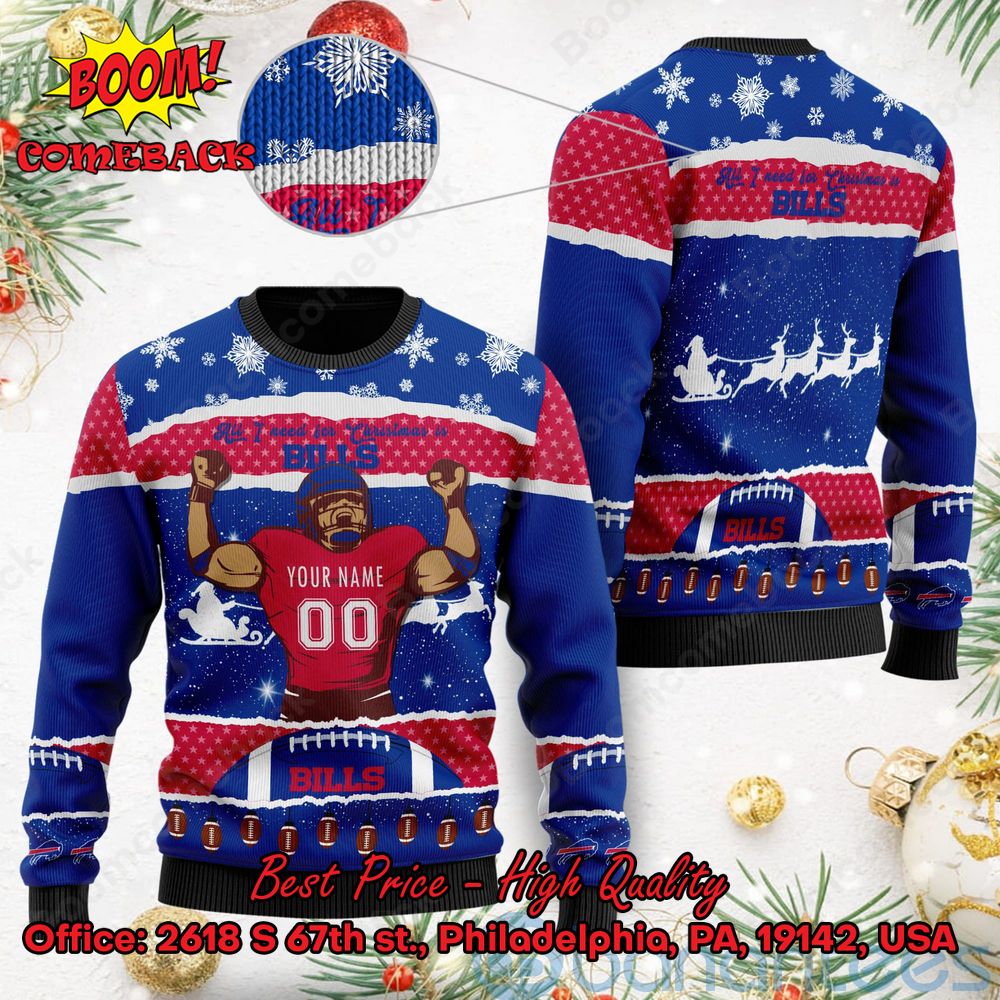 Buffalo-Bills-All-I-Need-For-Christmas-Is-Bills-Custom-Name-Number-Ugly-Christmas-Sweater