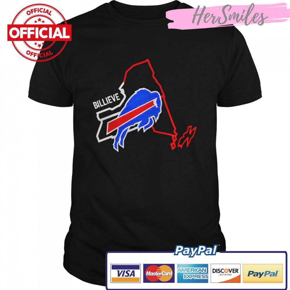 Buffalo-Bills-Billieve-Map-logo-2022-T-shirt