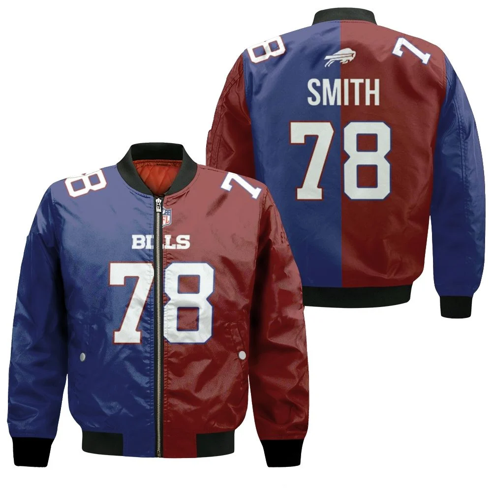 Buffalo-Bills-Bruce-Smith-78-Great-Player-Nfl-Vapor-Limited-Royal-Red-Two-Tone-Jersey-Style-Gift-For-Bills-Fans-Bomber-Jacket