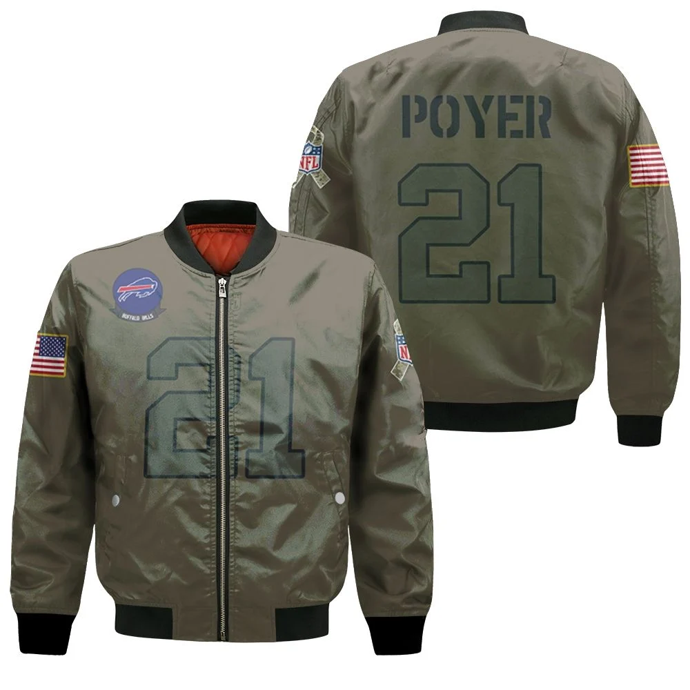 Buffalo-Bills-Jordan-Poyer-21-Nfl-Great-Player-Camo-2019-Salute-To-Service-Custom-3d-Designed-Allover-Custom-Gift-For-Bills-Fans-Bomber-Jacket