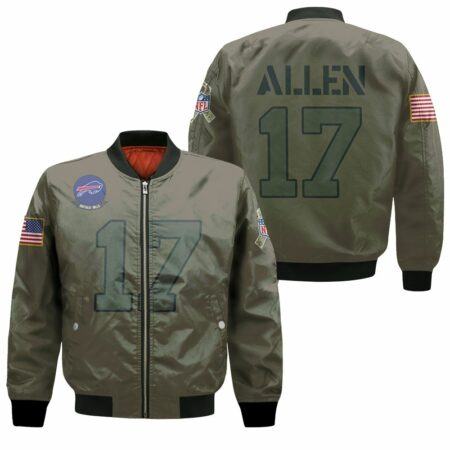 Buffalo-Bills-Josh-Allen-17-Nfl-Great-Player-Camo-2019-Salute-To-Service-Custom-3d-Designed-Allover-Custom-Gift-For-Bills-Fans-Bomber-Jacket