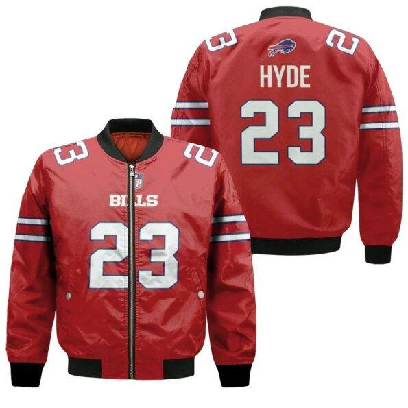 Buffalo-Bills-Micah-Hyde-23-Great-Player-Nfl-American-Football-Red-Color-Rush-Jersey-Style-Gift-For-Bills-Fans-Bomber-Jacket