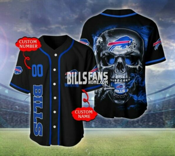 Buffalo-Bills-NFL-fire-skull-Baseball-Jersey-Custom-Name-And-Number-for-fan