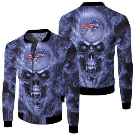 Buffalo-Bills-Nfl-Fans-Skull-Fleece-Bomber-Jacket