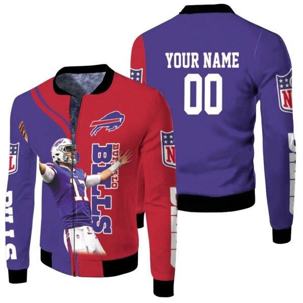 Buffalo-Bills-Number-17-Josh-Allen-Personalized-Fleece-Bomber-Jacket