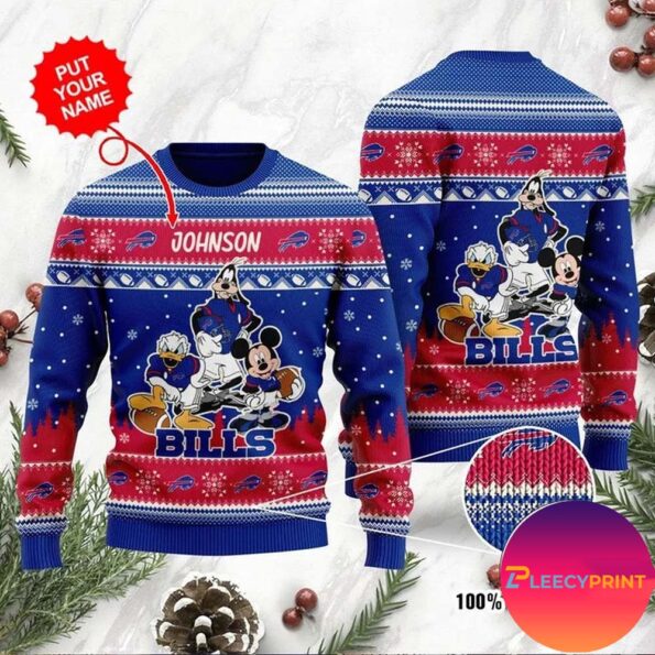 Buffalo-Bills-Personalized-Disney-Donald-Duck-Mickey-Mouse-Christmas-Ugly-Sweater