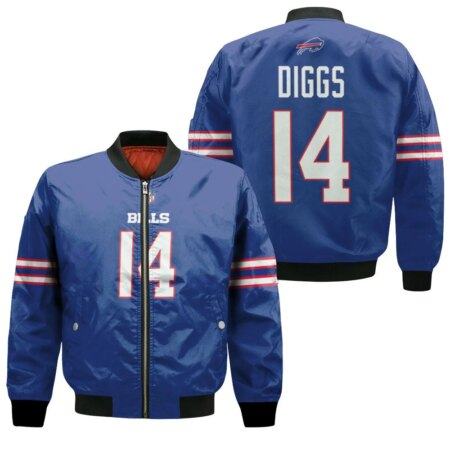 Buffalo-Bills-Stefon-Diggs-14-Nfl-Legend-Player-American-Football-Game-Royal-3d-Designed-Allover-Gift-For-Bills-Fans-Bomber-Jacket