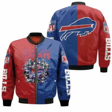 Buffalo Bills nfl All Time Greats Players At All Time Season Bomber Jacket 