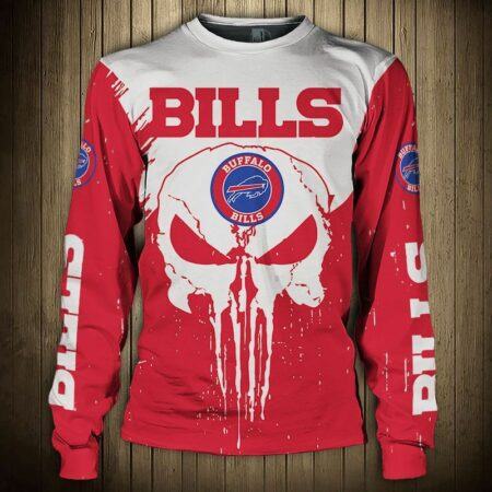 Buffalo-Bills-nfl-Sweatshirt-punisher-skull-Casual-Long-Sleeve-Pullover-Crewneck-Coat-Gift