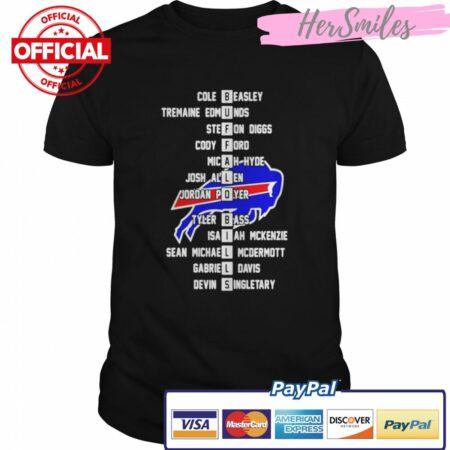 Buffalo-Bills-team-football-Cole-Beasley-Tremaine-Edmunds-Stefon-Diggs-Cody-Ford-shirt
