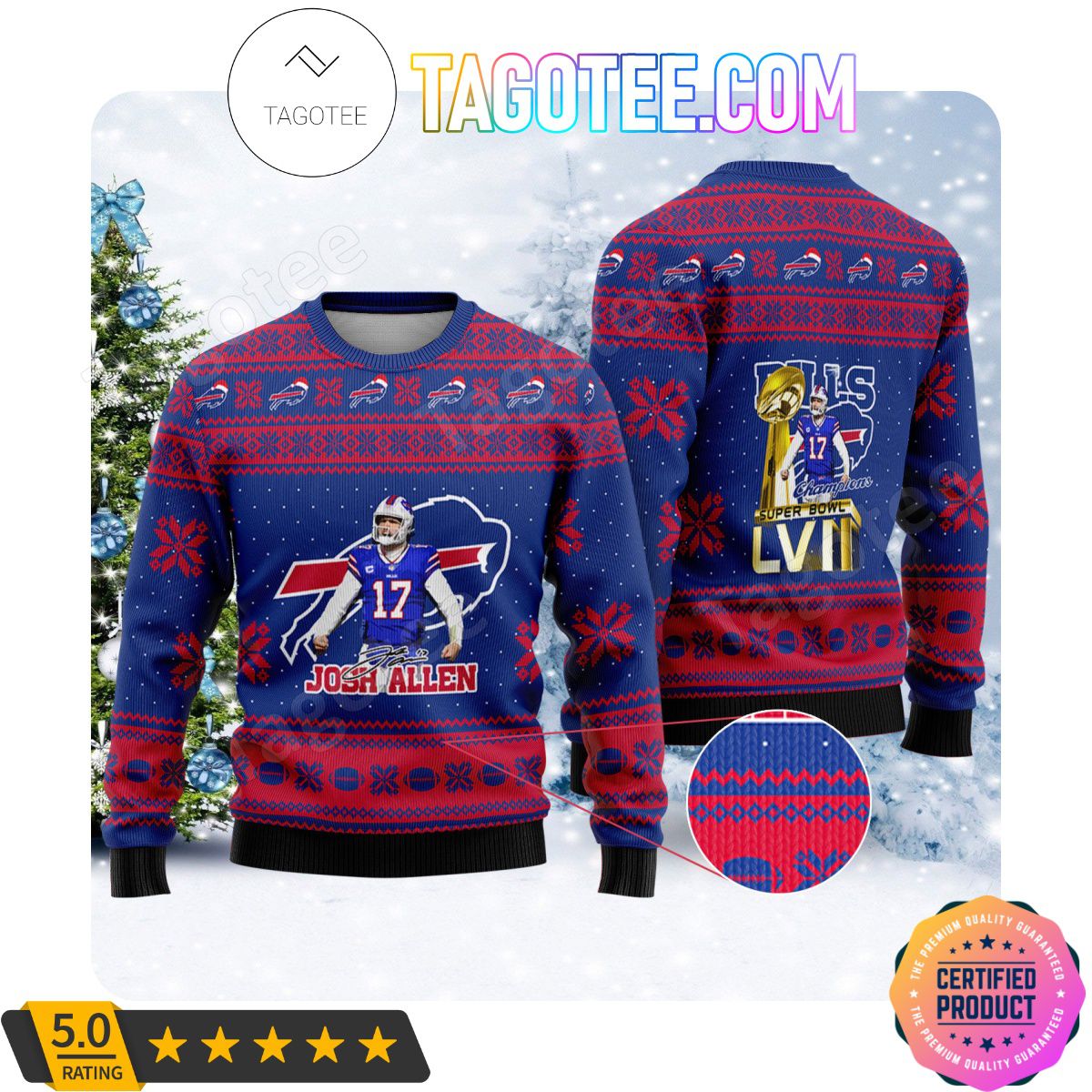 Josh-Allen-Buffalo-Bills-nfl-Christmas-Jumper-Sweaters