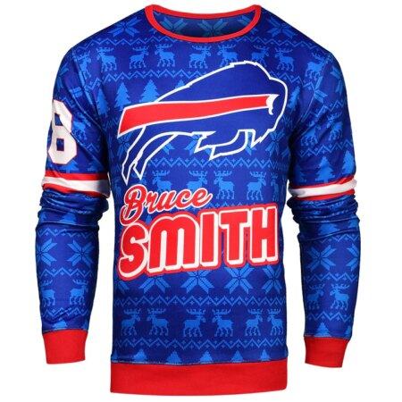 NFL-BUFFALO-BILLS-BRUCE-SMITH-78-RETIRED-PLAYER-UGLY-SWEATER-christmas-1