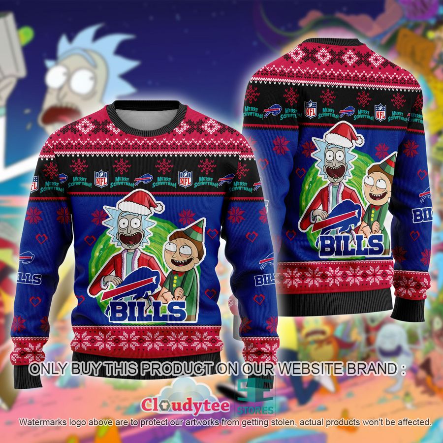 NFL-Buffalo-Bills-Rick-and-Morty-Ugly-Christmas-Sweater-LIMITED-EDITION
