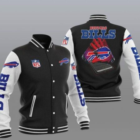 NFL-Buffalo-Bills-black-white-Baseball-Jacket-custom-for-fan