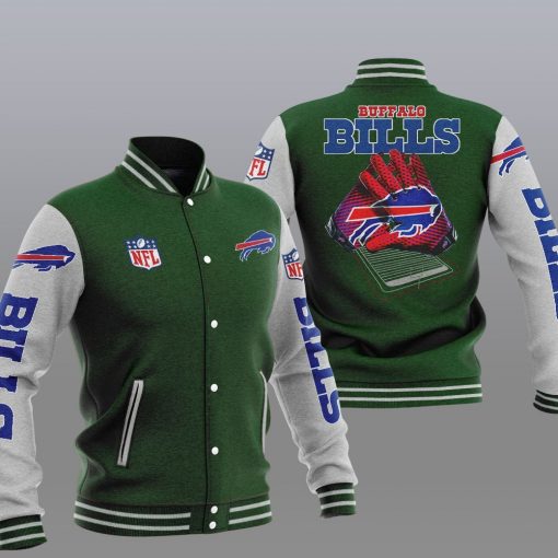 NFL-Buffalo-Bills-gray-green-Baseball-Jacket-custom-for-fan