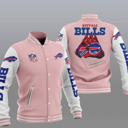 NFL-Buffalo-Bills-gray-pink-Baseball-Jacket-custom-for-fan
