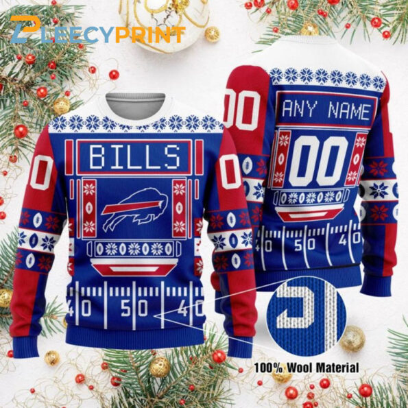 Personalized-Buffalo-Bills-Custom-Name-And-Number-Ugly-Christmas-Sweater-Buffalo-Bills-Gift