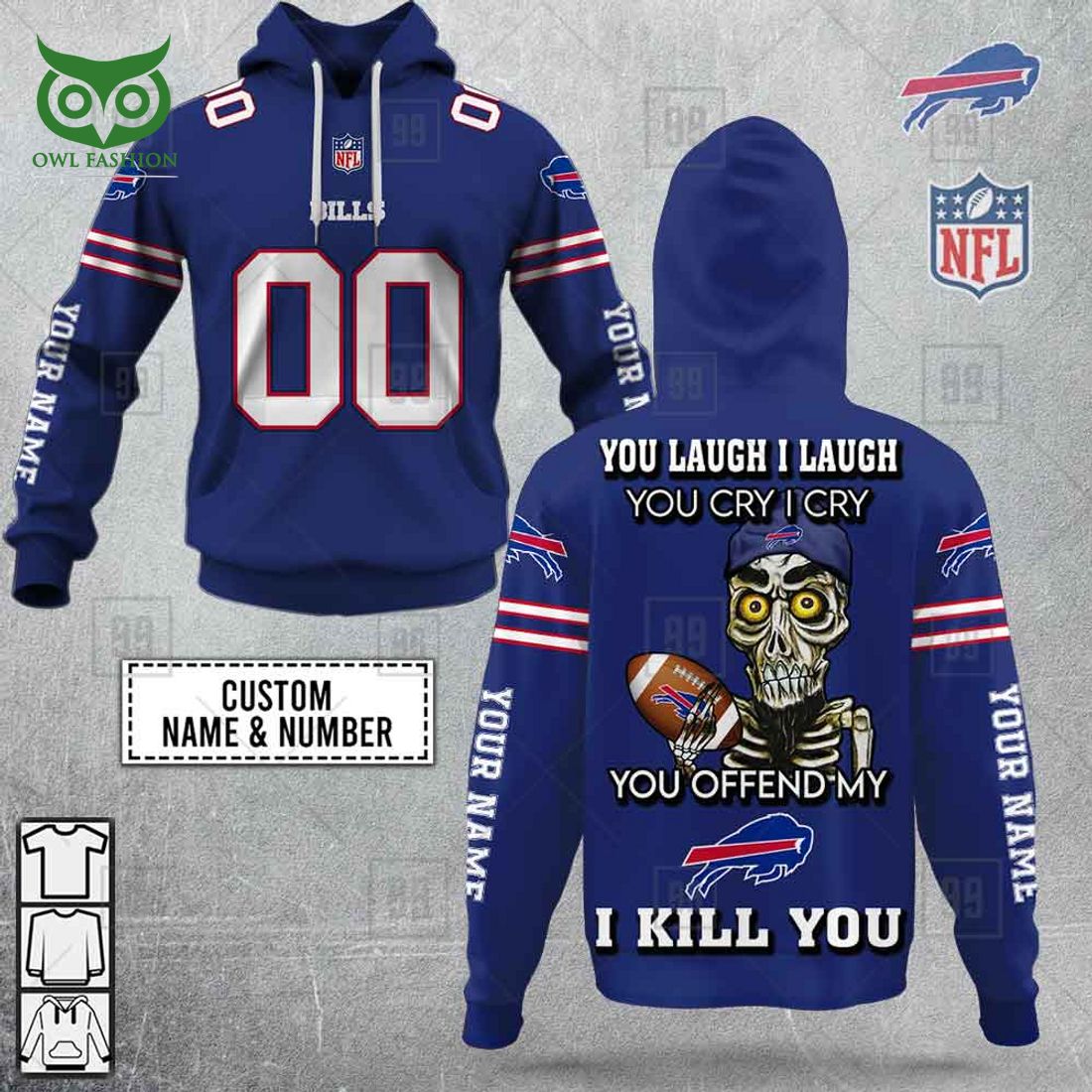Personalized-NFL-Buffalo-Bills-You-Laugh-I-Laugh-Jersey-Hoodie-3d-custom-name