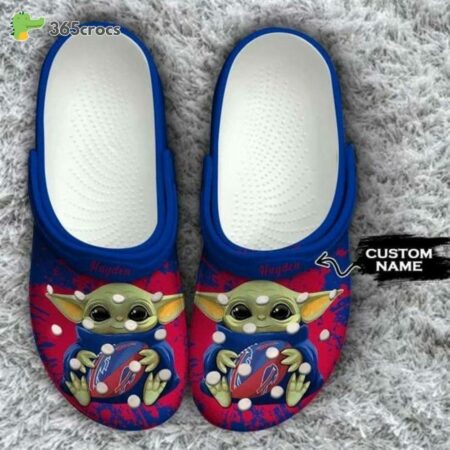 Baby-Yoda-Buffalo-Bills-Custom-Name-Crocs-Clog-Shoes