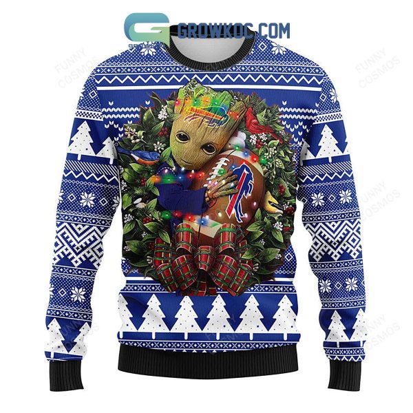 Buffalo-Bills-3D-Christmas-Ugly-Sweater-Groot-Hug-football-gift-for-fan
