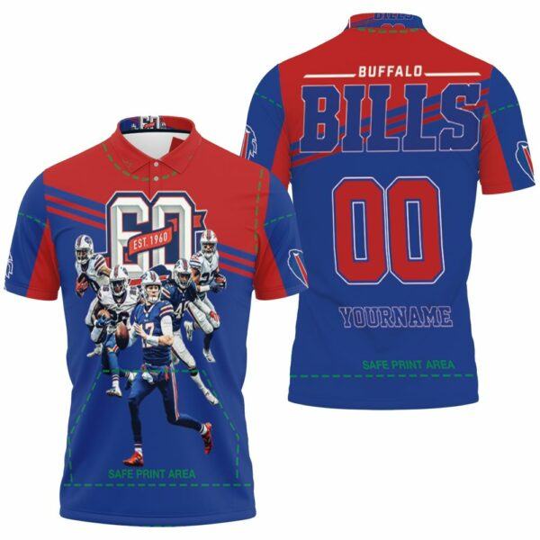 Buffalo-Bills-Afc-East-Division-60th-Champions-Josh-Allen-17-Art-Polo-3D-Shirt-custom-name