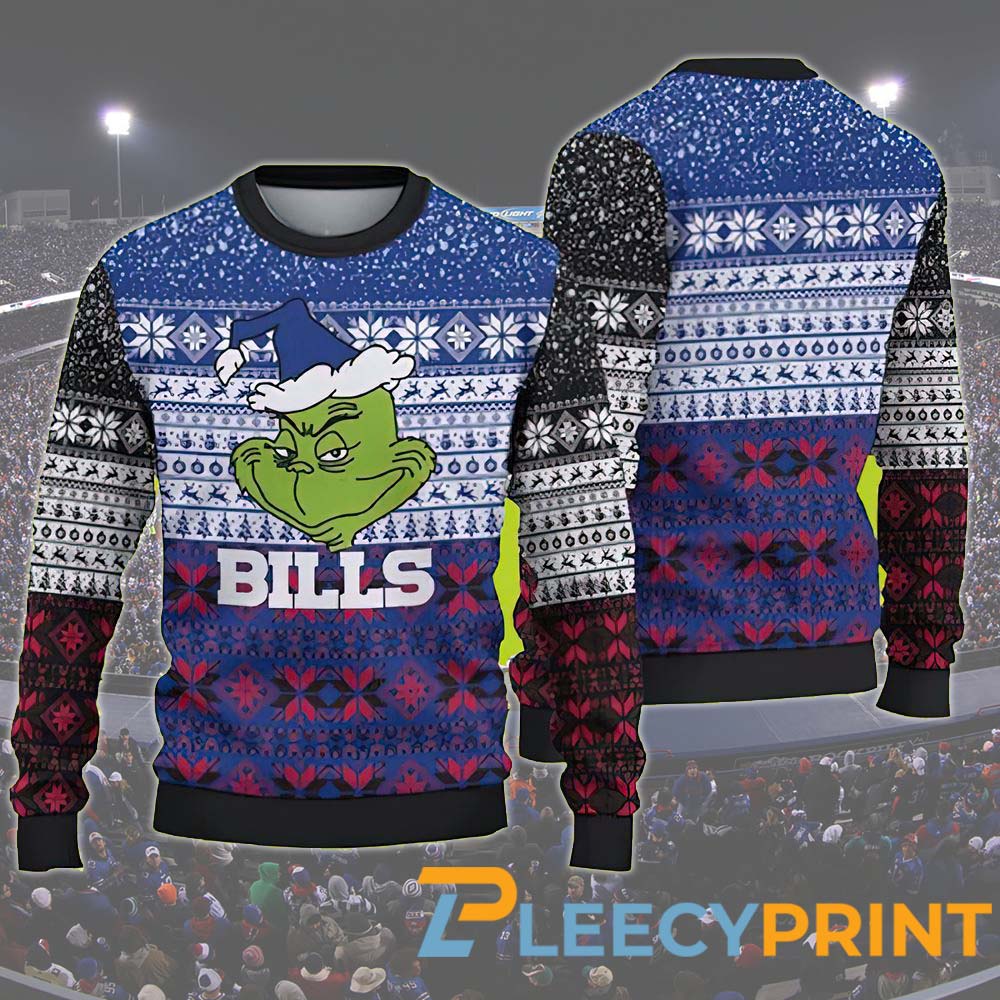 Buffalo Bills Christmas Grinch Ugly Christmas Bills Christmas Sweater Buffalo Bills Ugly Sweater