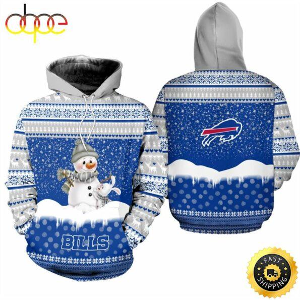 Buffalo-Bills-Christmas-Pattern-Snowman-Football-NFL-All-Over-Print-Hoodie-Shirt-1