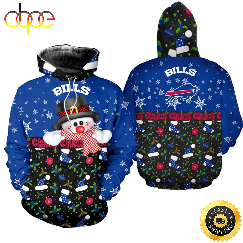 Buffalo-Bills-Christmas-Snowman-Football-NFL-All-Over-Print-Hoodie-Shirt