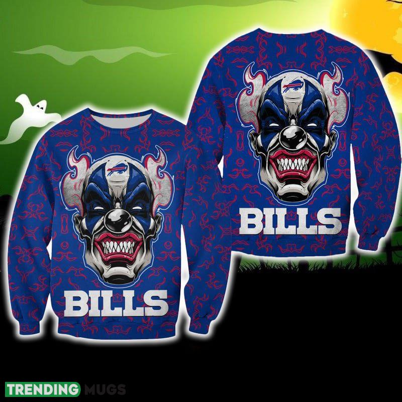 Buffalo-Bills-Halloween-Clown-Edition-Unisex-Winterize-3D-Ugly-Sweater-For-Men-And-Women-Gift-Christmas