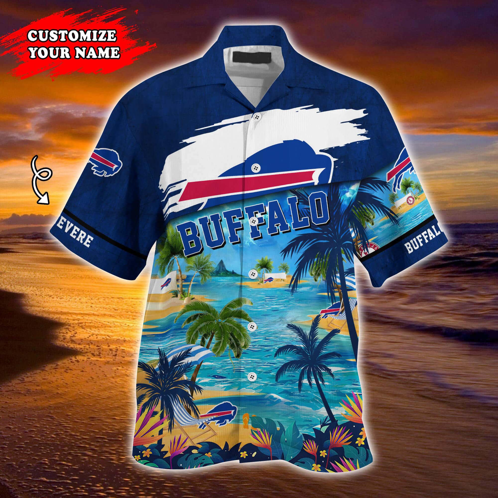 Buffalo-Bills-NFL-Custom-Hawaiian-Shirt-Short-T-Shirt-Hawaiian-Pattern-Print-For-Sports-Fans