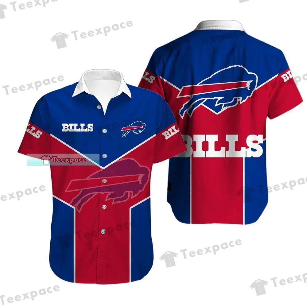 Buffalo-Bills-Plain-Blue-And-Red-Hawaiian-Shirt