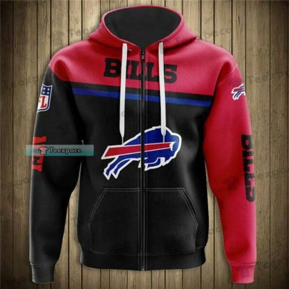 Buffalo-Bills-Red-Basic-Zipper-Hoodie_2