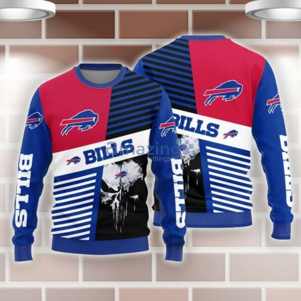 Buffalo-Bills-nfl-Logo-Skull-Pattern-3D-Ugly-Christmas-Sweater-Christmas-Gift-For-Sport-Fans