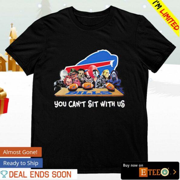Buffalo-Bills-nfl-horror-movies-you-can’t-sit-with-us-Halloween-shirt