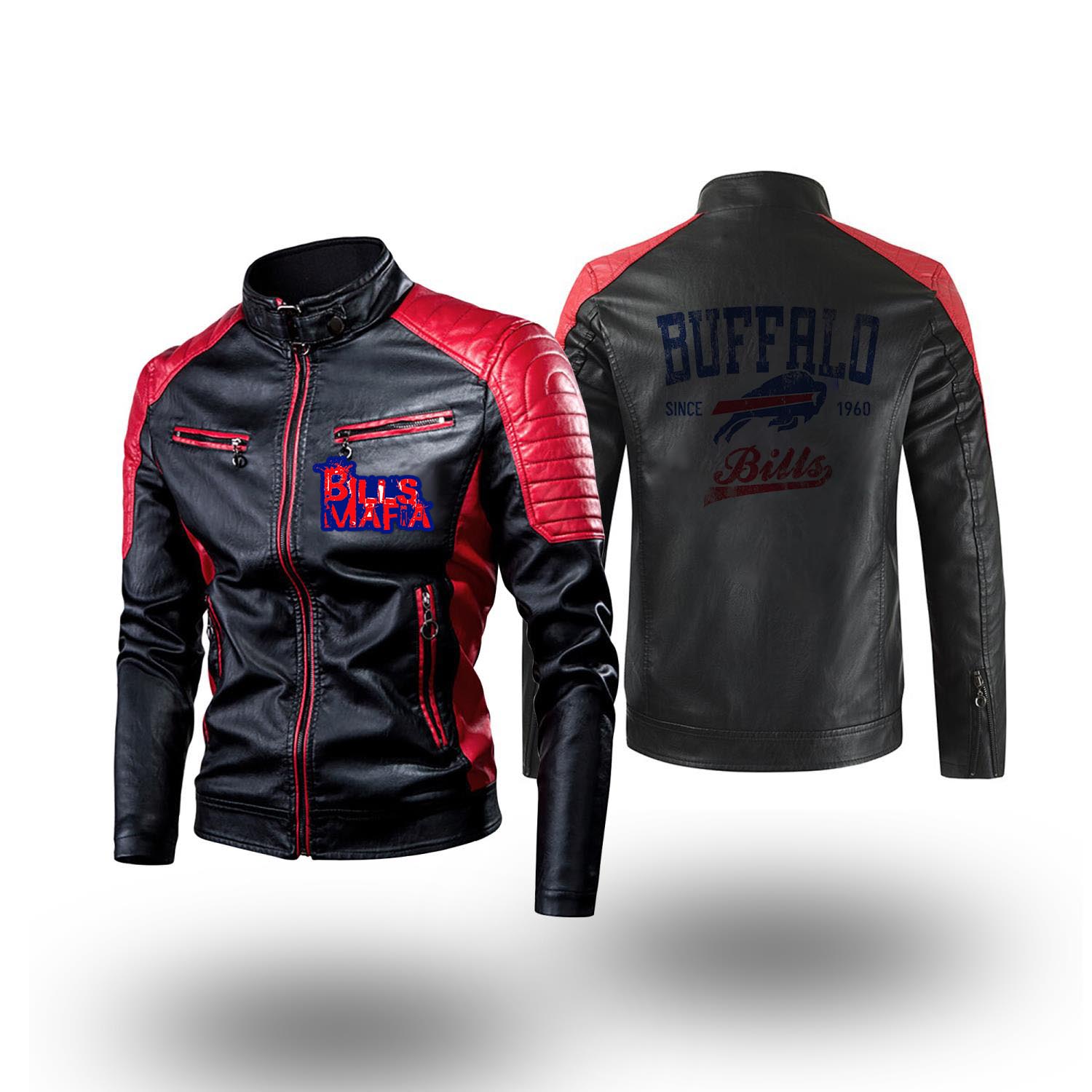 Buffalo-Bills-nfl-the-billsmafia-logo-Classic-Biker-Leather-Jacket
