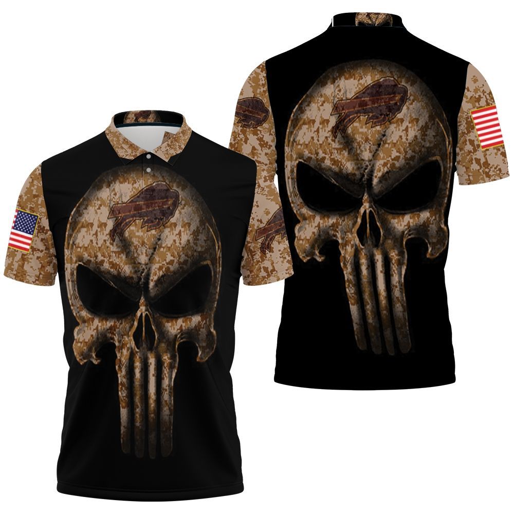 Camouflage-Skull-Buffalo-Bills-American-Flag-Polo-Shirt-All-Over-Print-Shirt-3d-T-shirt